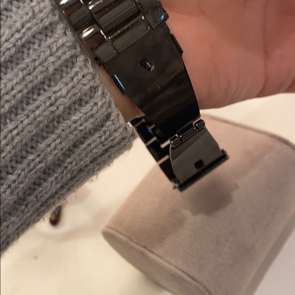 Michael Kors Black Plated Pave Glitz Dial Watch - Picture 6 of 10